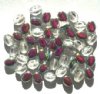 50 8x6mm Crystal Vitrail Flat Oval Glass Beads